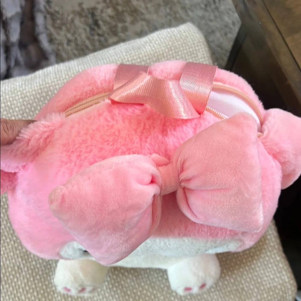 Pink and White My Melody Plush Backpack GUC